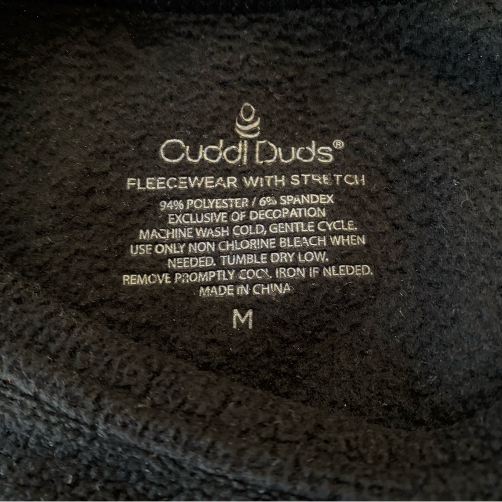 Cuddl Duds Lot of Two Fleecewear Stretch Tops Black & Pink & Orange Striped M - Picture 9 of 10